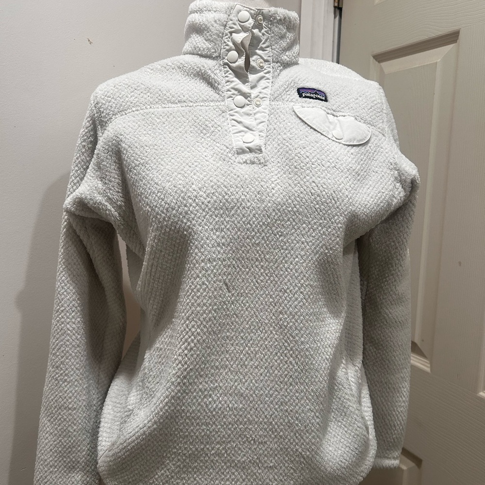 Patagonia Kids' White Textured Pullover Sweater